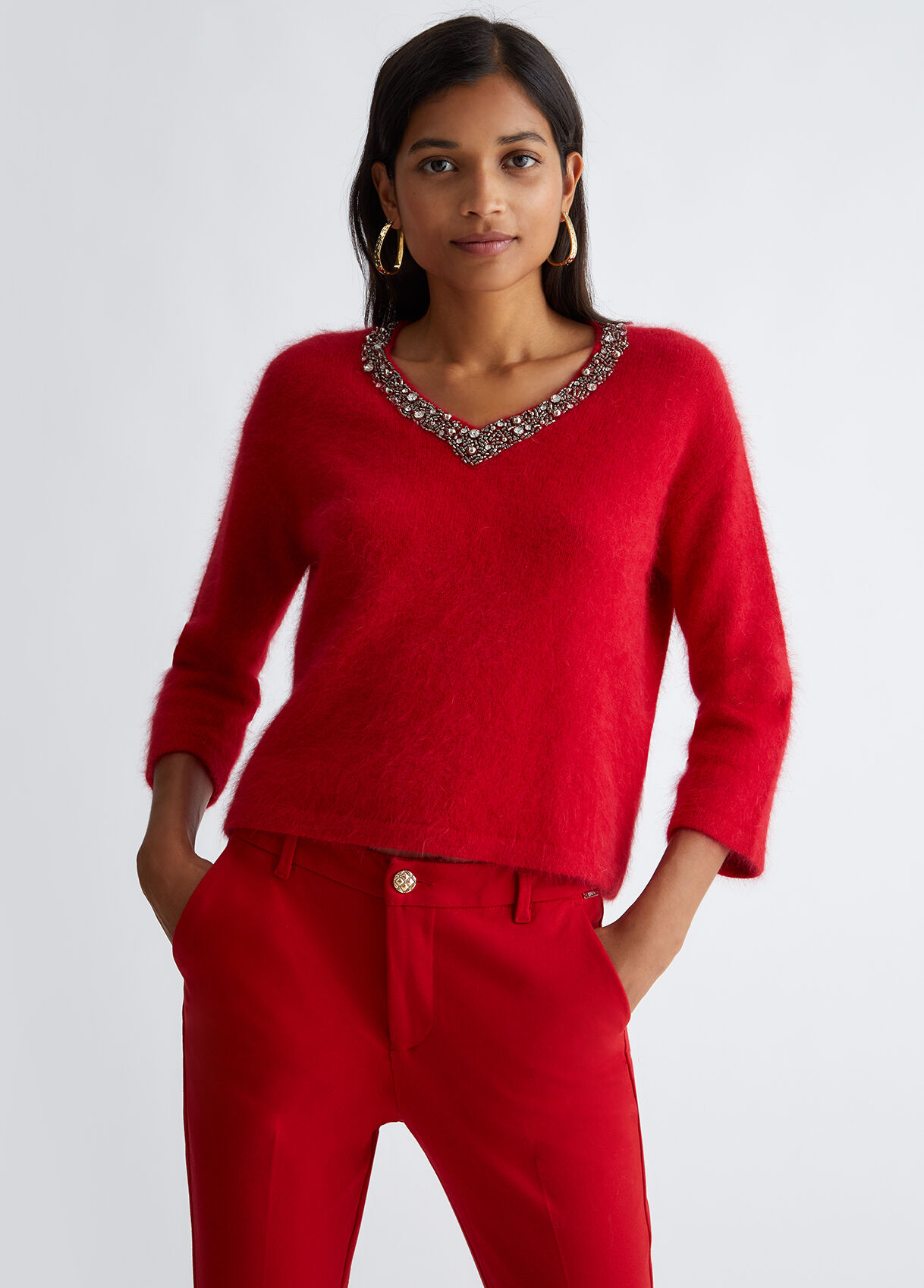 Jumper with gemstones