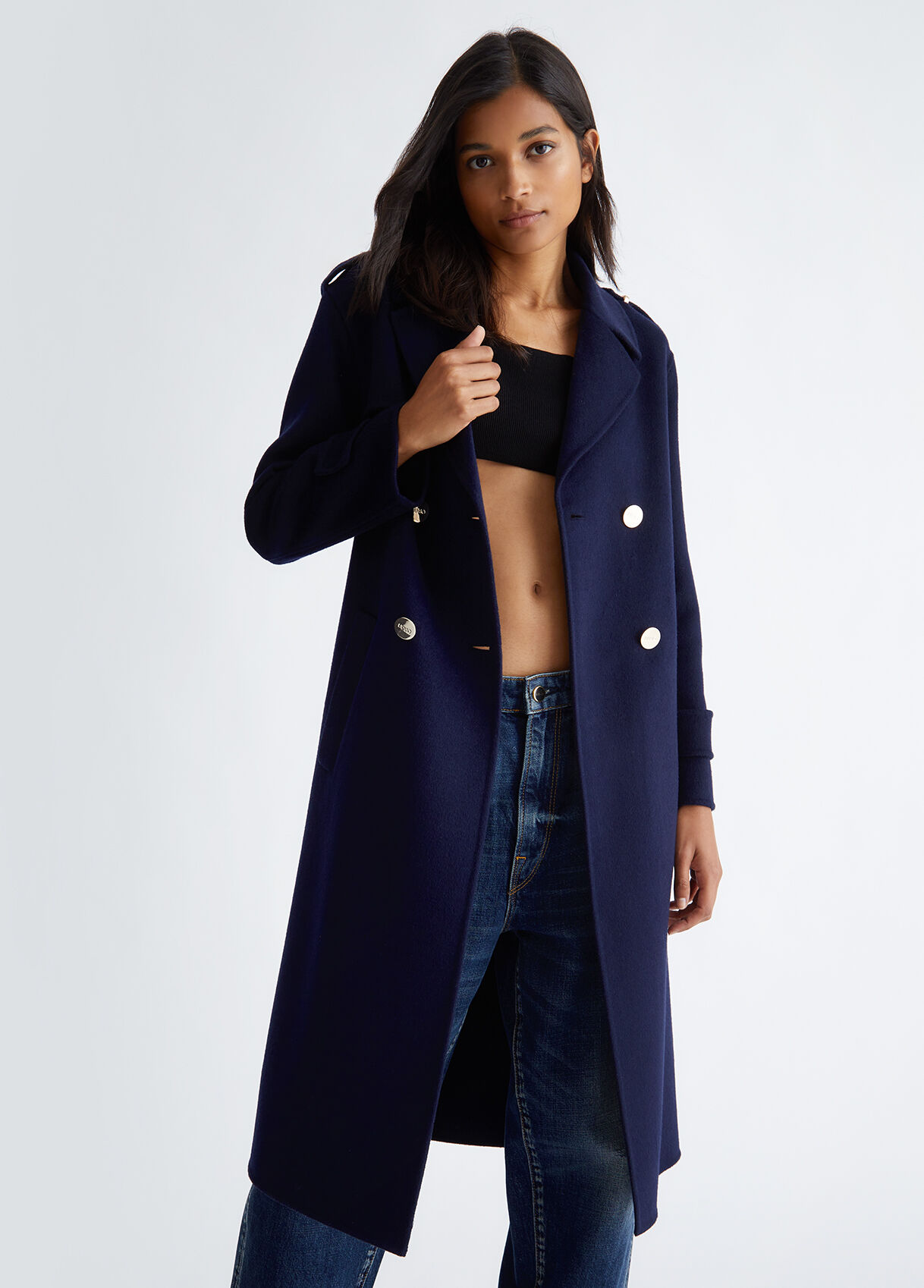 Wool blend trench coat