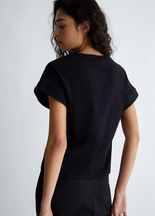 T-shirt con strass