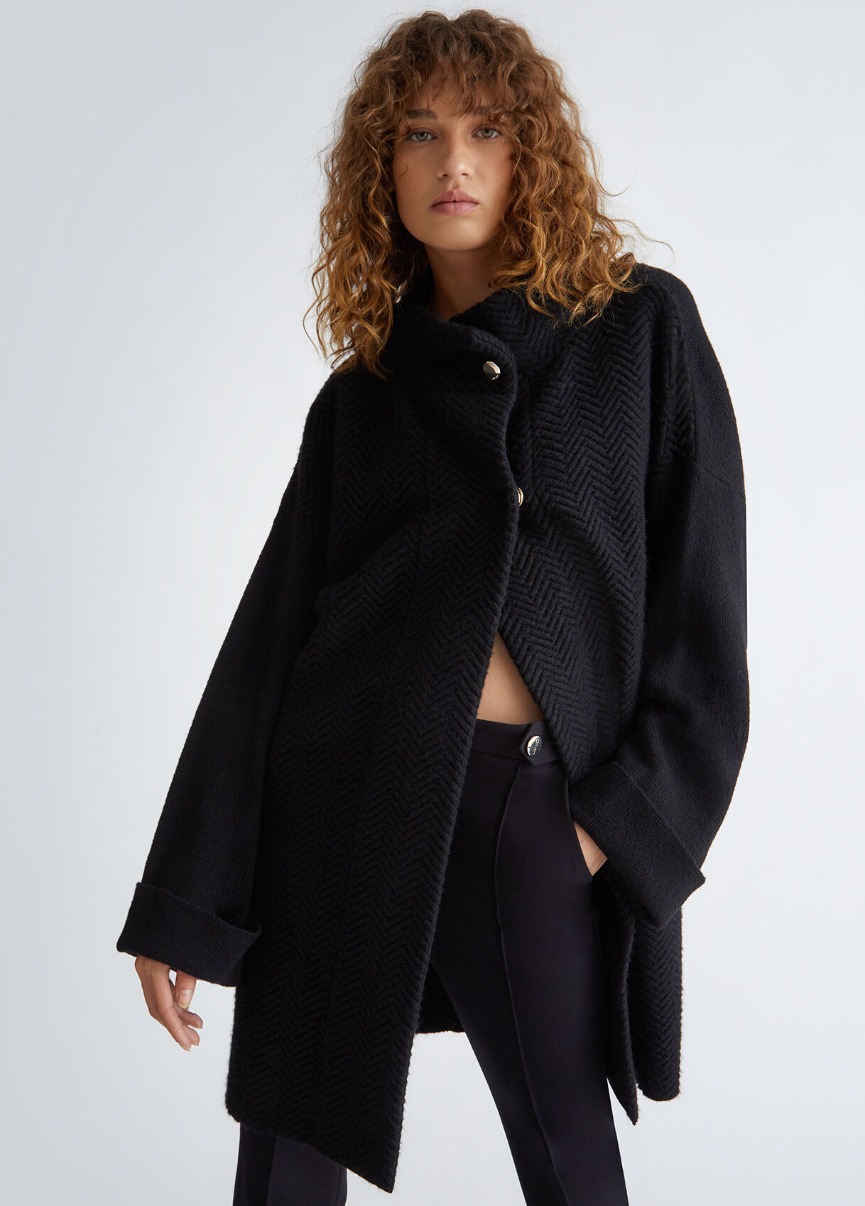 Cotton and wool coat