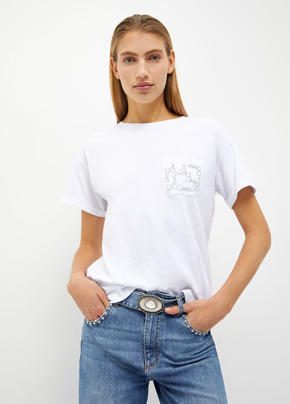 T-shirt con taschino