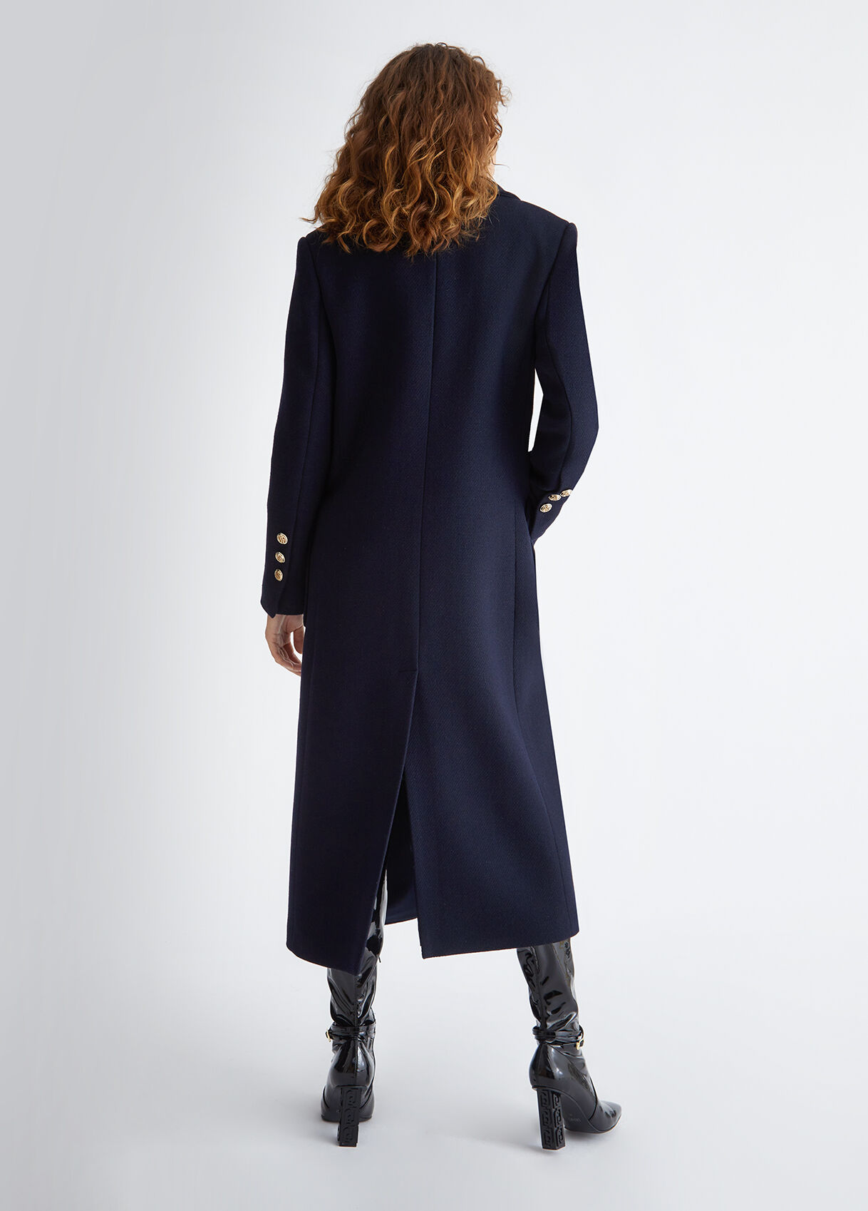 Long wool blend coat