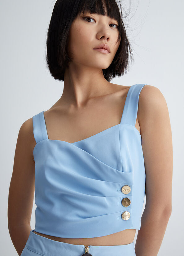 Top in tessuto stretch