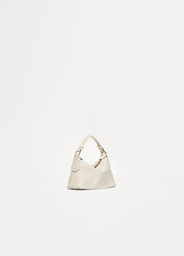 Micro borsa hobo in vernice