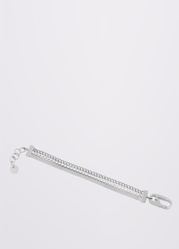 Bracciale multifilo con strass