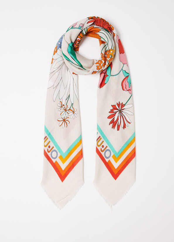 Foulard con stampa floreale