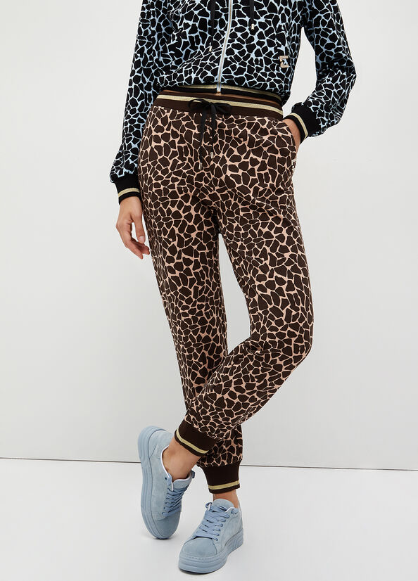 Pantaloni jogging animalier