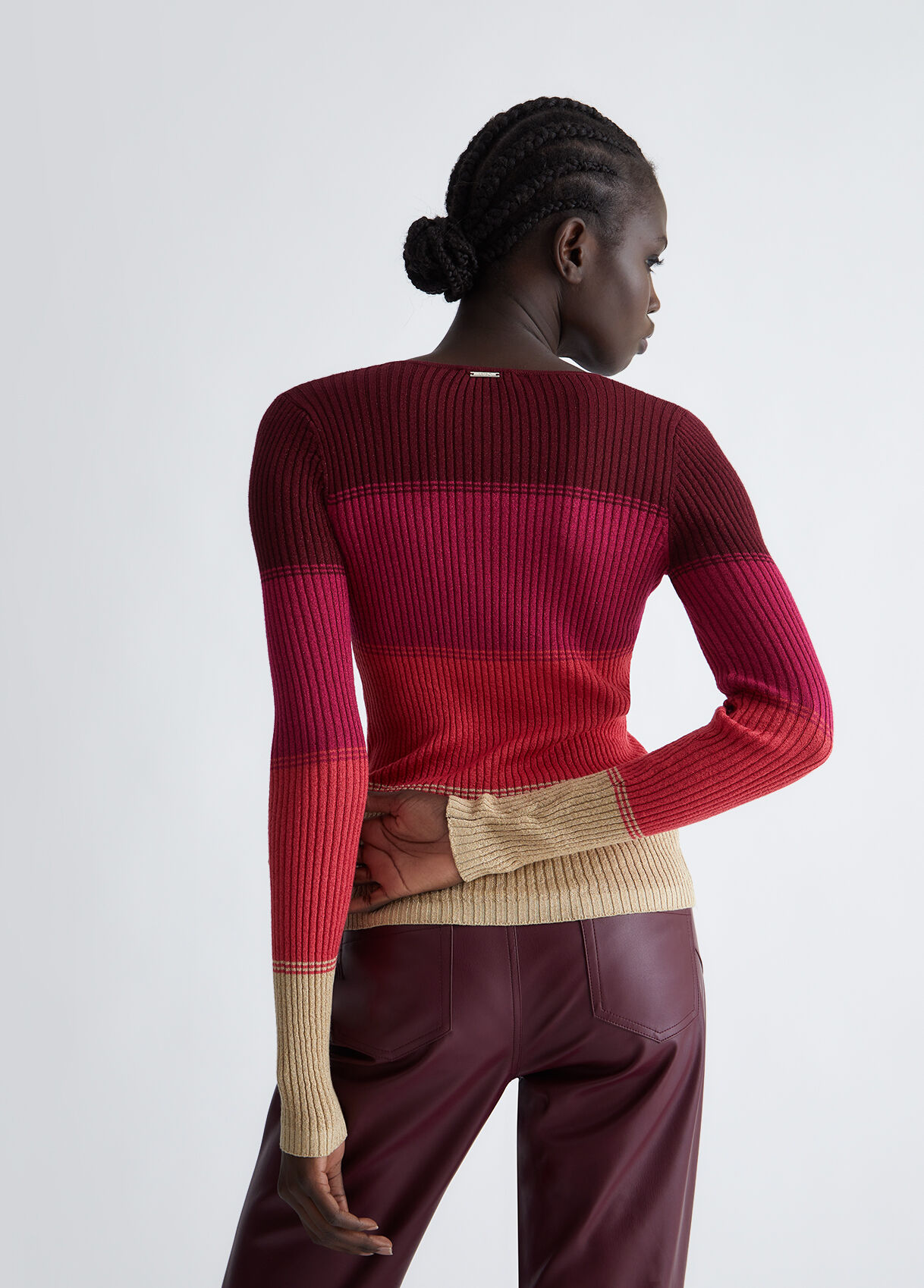 Eco-friendly striped sweater