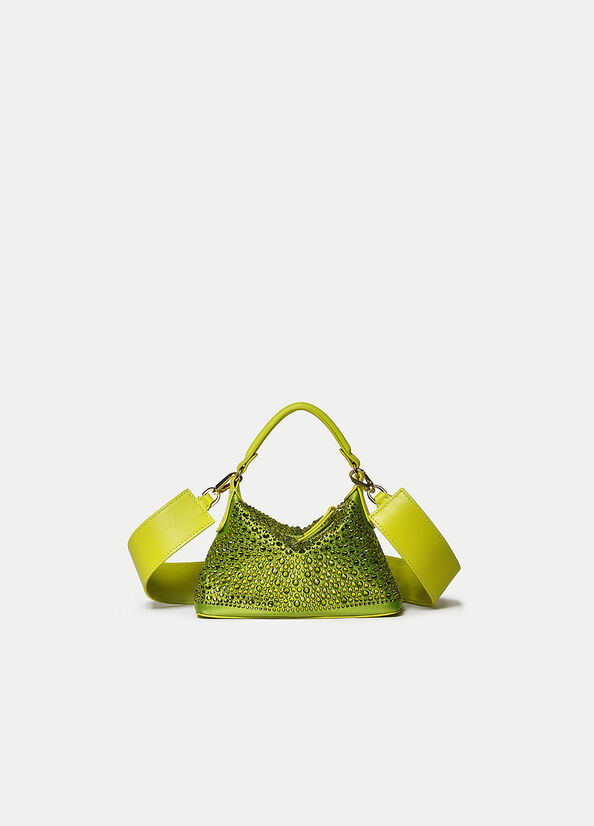 Mini borsa hobo con strass