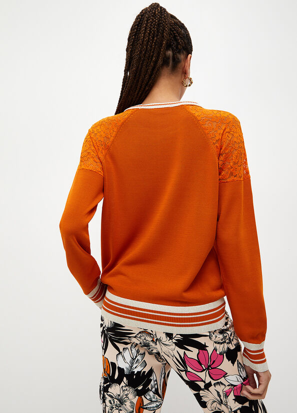 Maglia ecosostenibile in pizzo