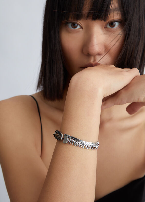 Bracciale multifilo con strass
