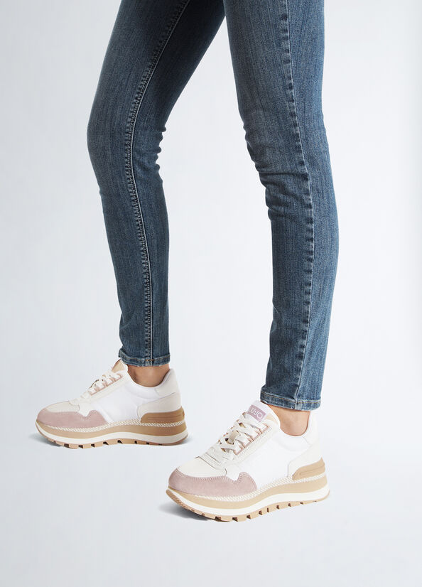 Sneakers in suede e nylon