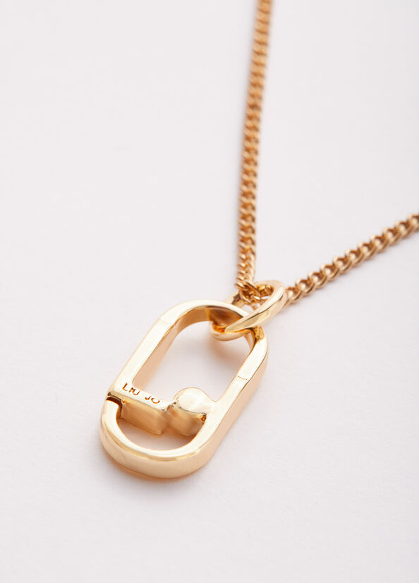 Collana con charm monogram