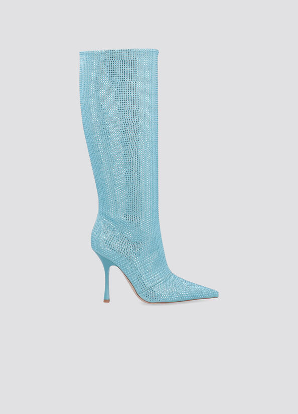 Stivali alti con strass