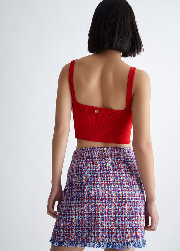 Bralette in maglia con bottoni
