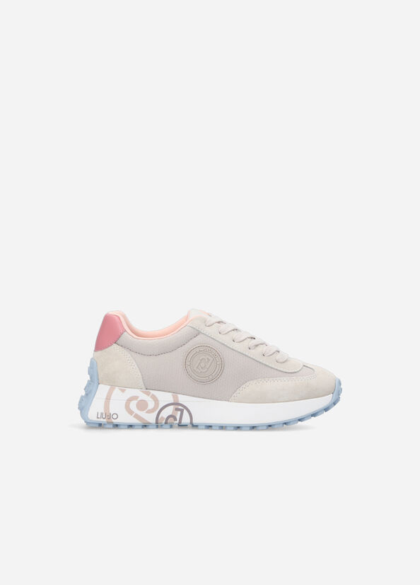 Sneakers in suede e mesh