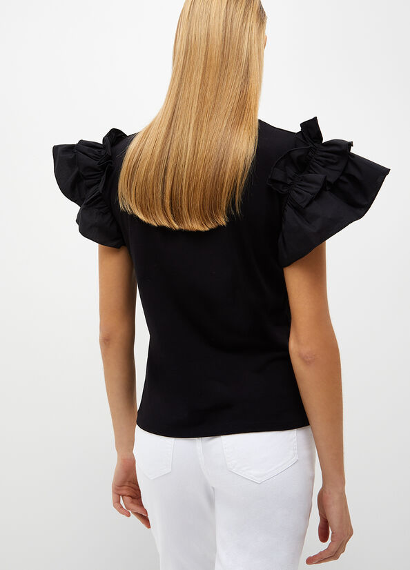 T-shirt con rouches