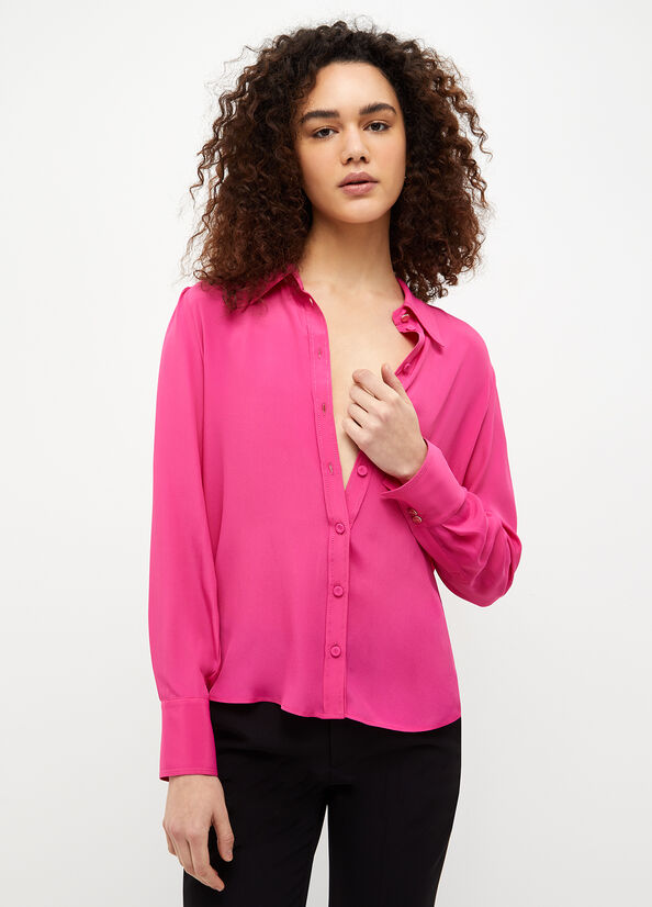 Camicia in crêpe de chine