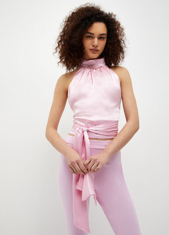 Top in misto seta