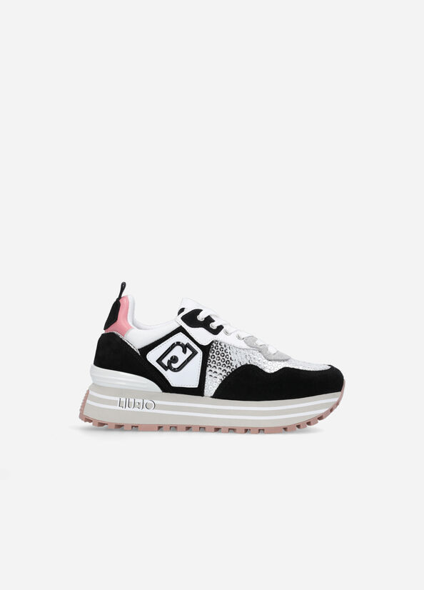 Sneakers platform con paillettes