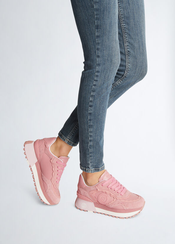 Sneakers platform in suede