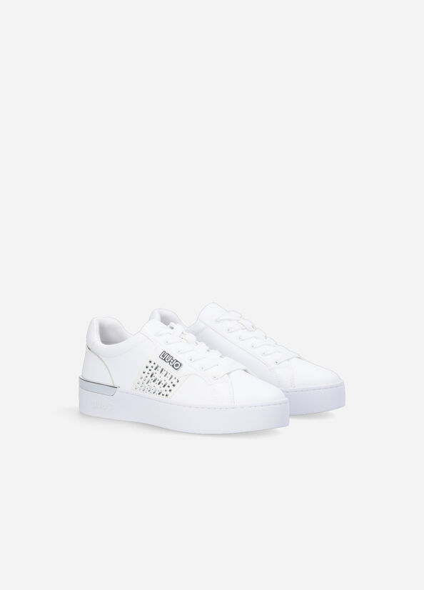 Sneakers con applicazioni gioiello