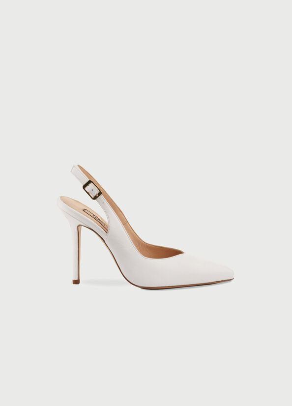 Décolleté sling back in pelle