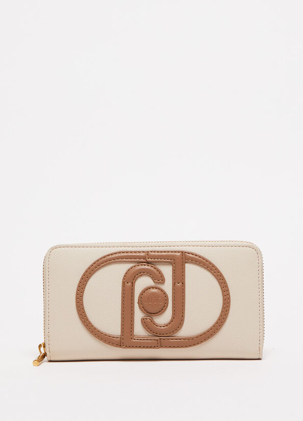 Portafoglio zip around con logo