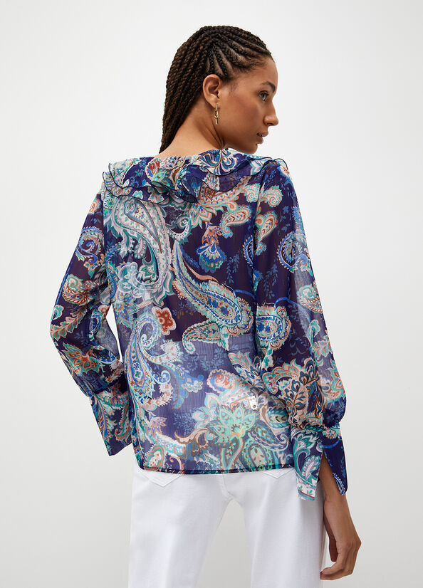 Blusa con stampa paisley