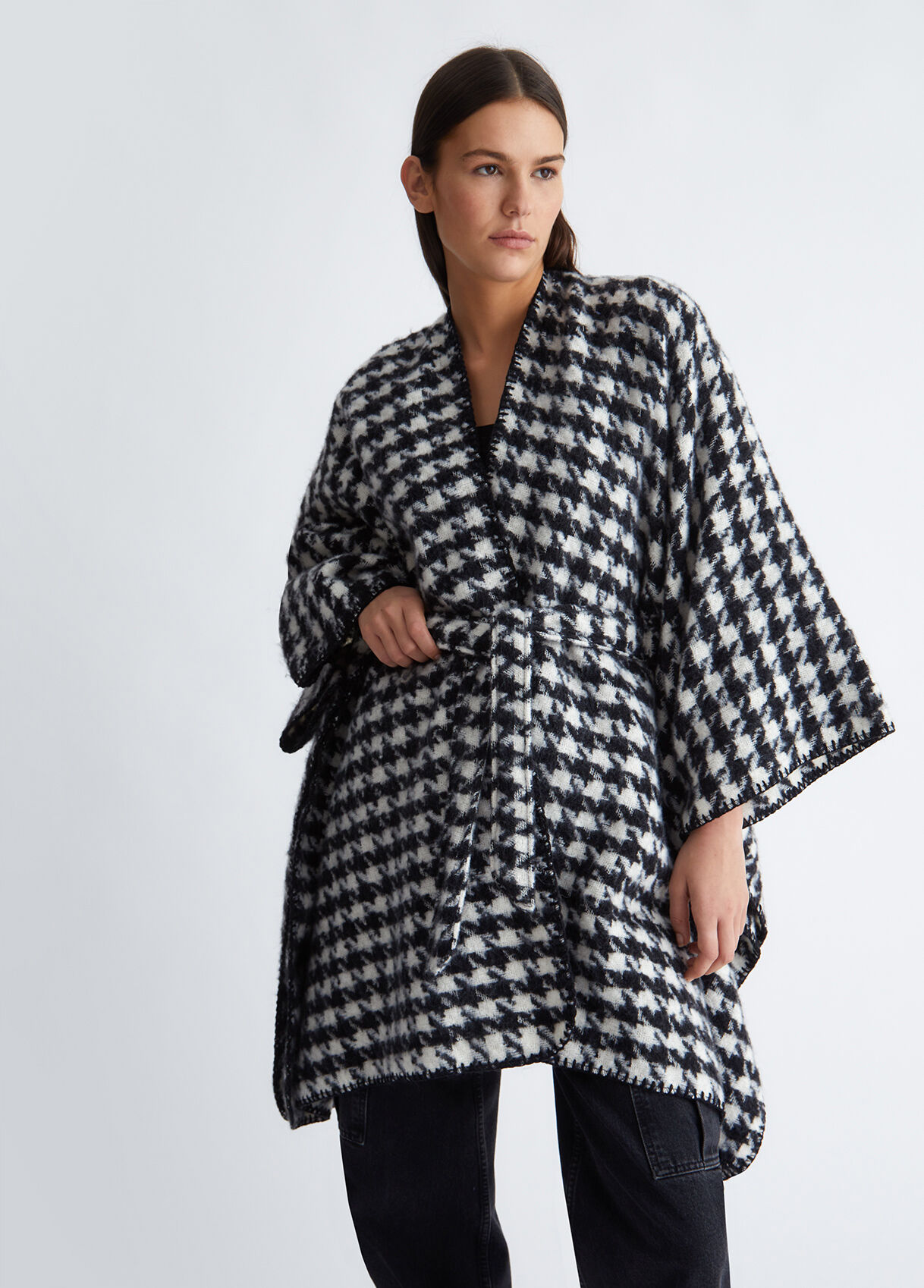 Houndstooth kimono