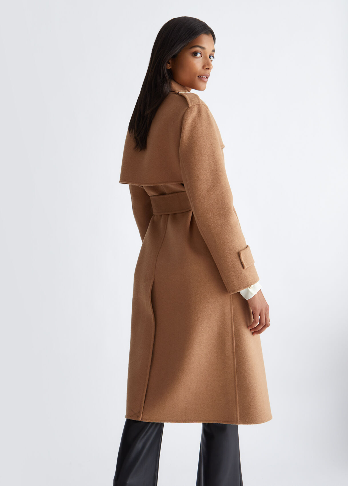 Wool blend trench coat