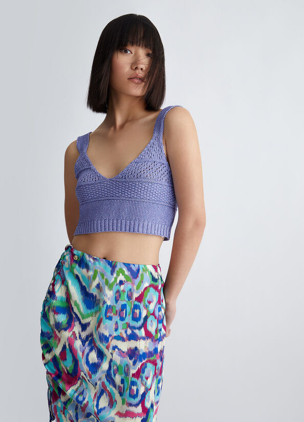 Top bralette in maglia