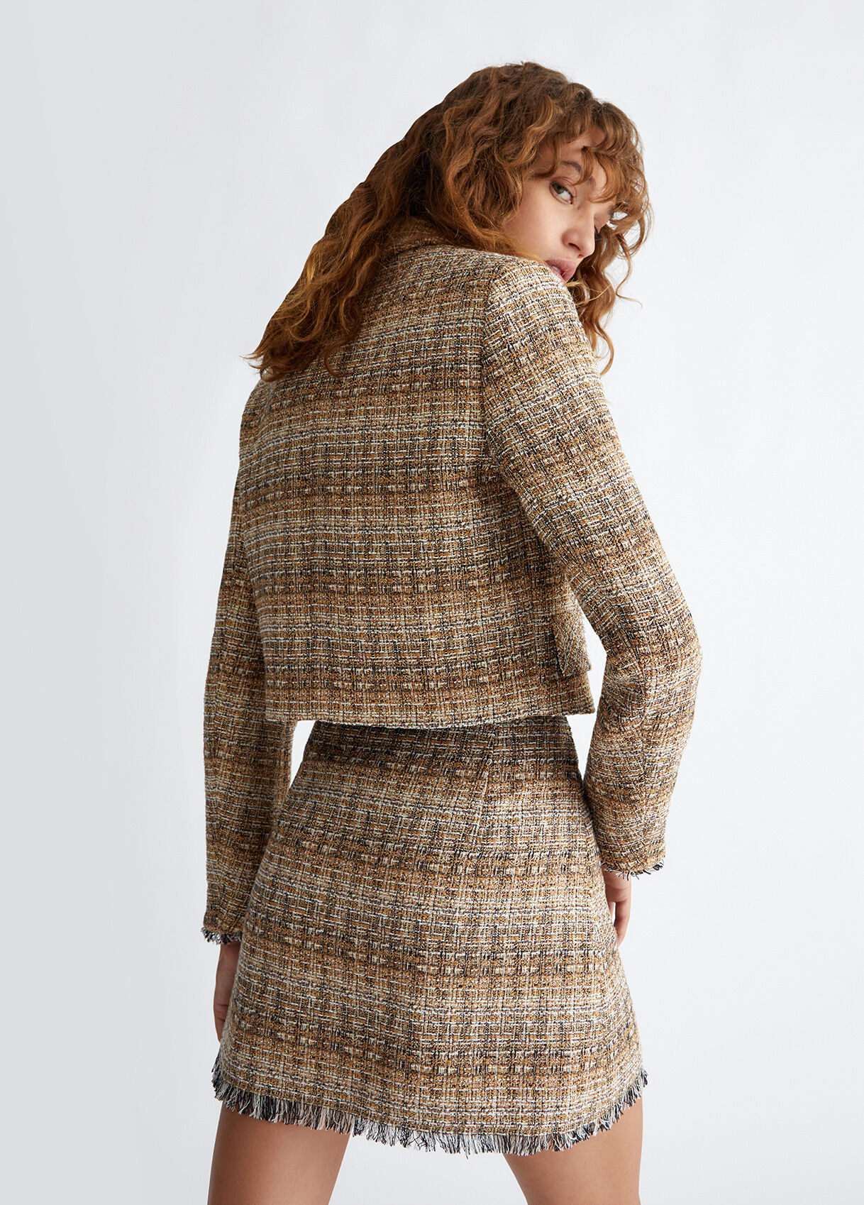 Cropped tweed jacket