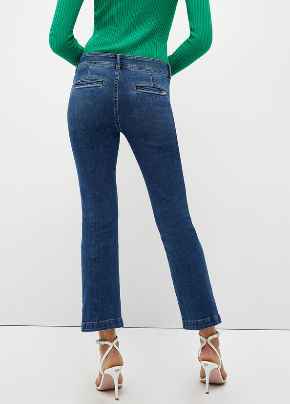 Jeans bootcut in denim stretch
