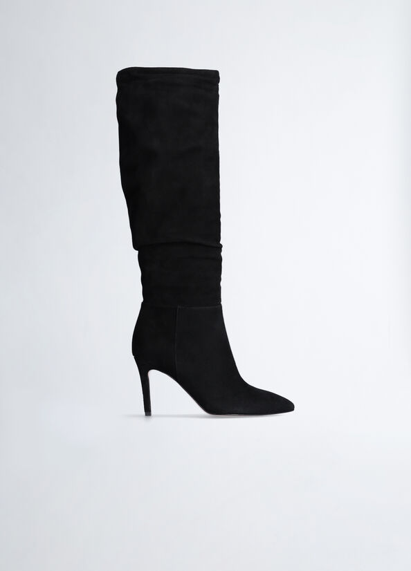 Stivali alti in suede