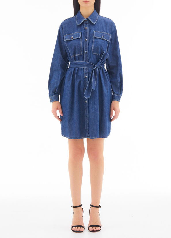 Vestito chemisier con cintura