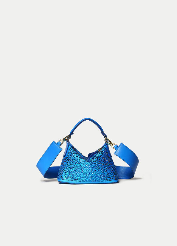 Mini borsa hobo con strass