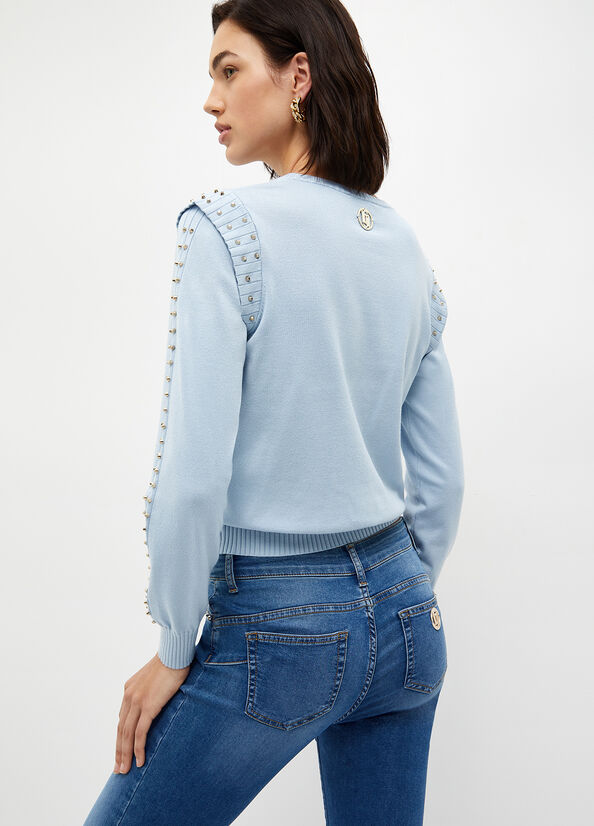 Maglia ecosostenibile con borchie