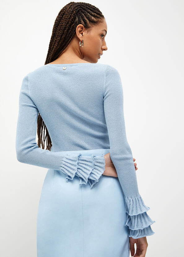 Maglia azzurra ecosostenibile