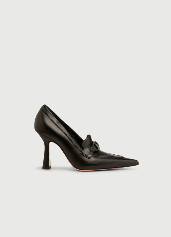 Pump mocassino in vera pelle