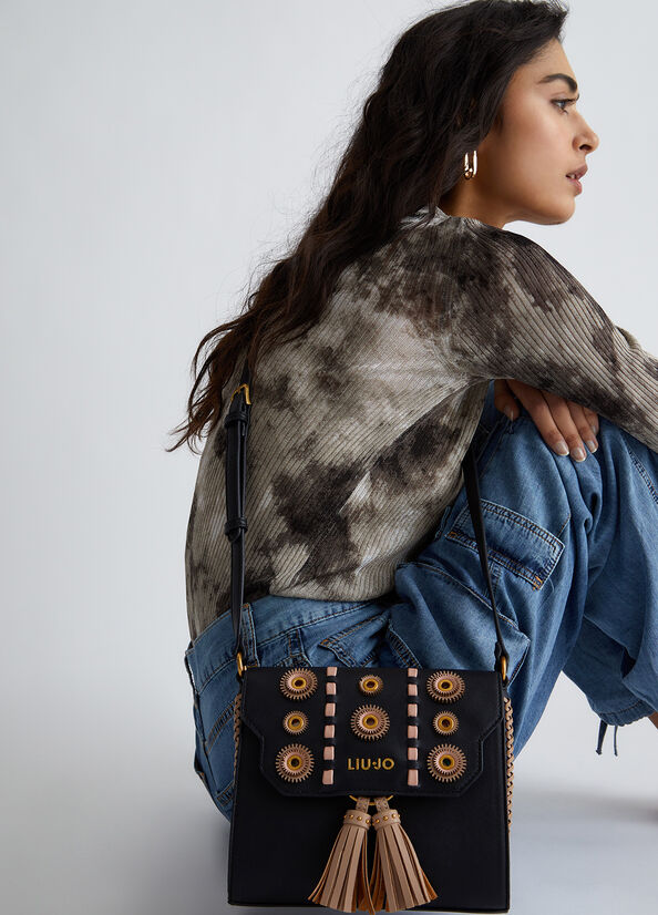Borsa a tracolla ecosostenibile con borchie