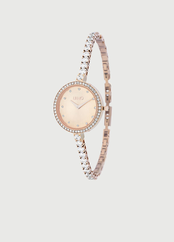 Orologio con cinturino in Swarovsky