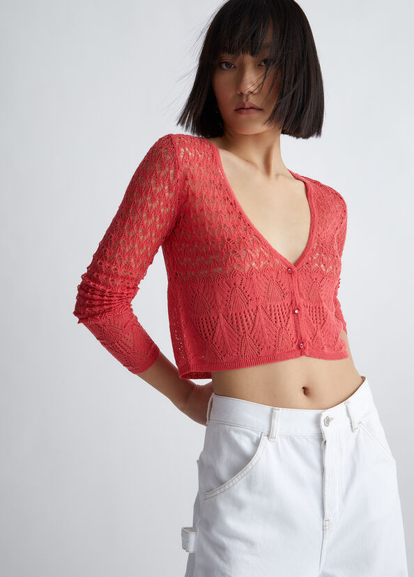 Cardigan crochet ecosostenibile