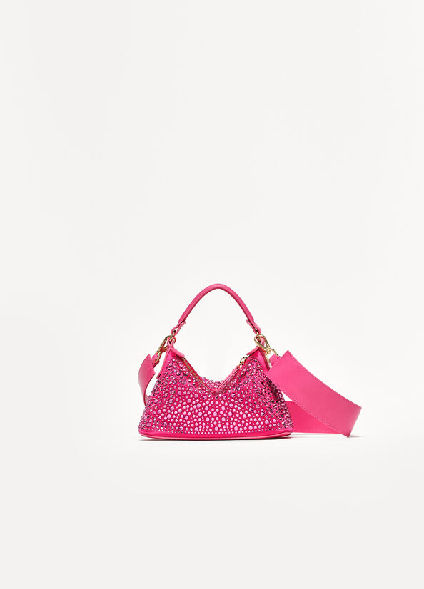 Mini borsa hobo con strass