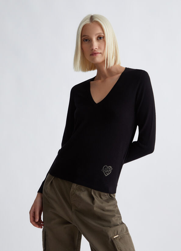 Maglia ecosostenibile scollo a V