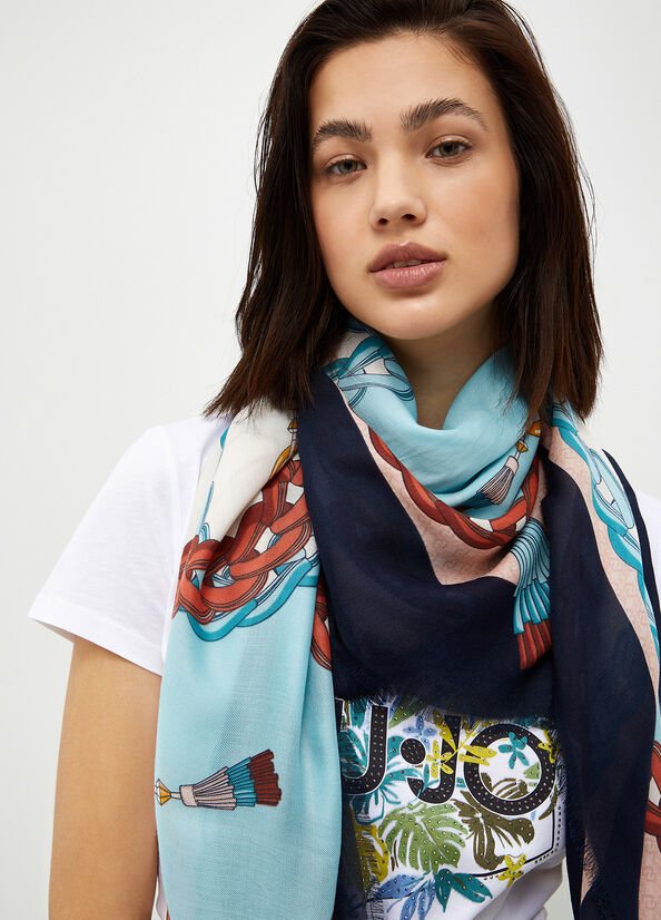 Foulard con stampa grafica