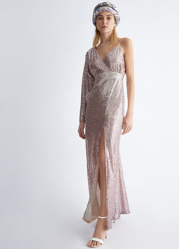 Vestito lungo in paillettes