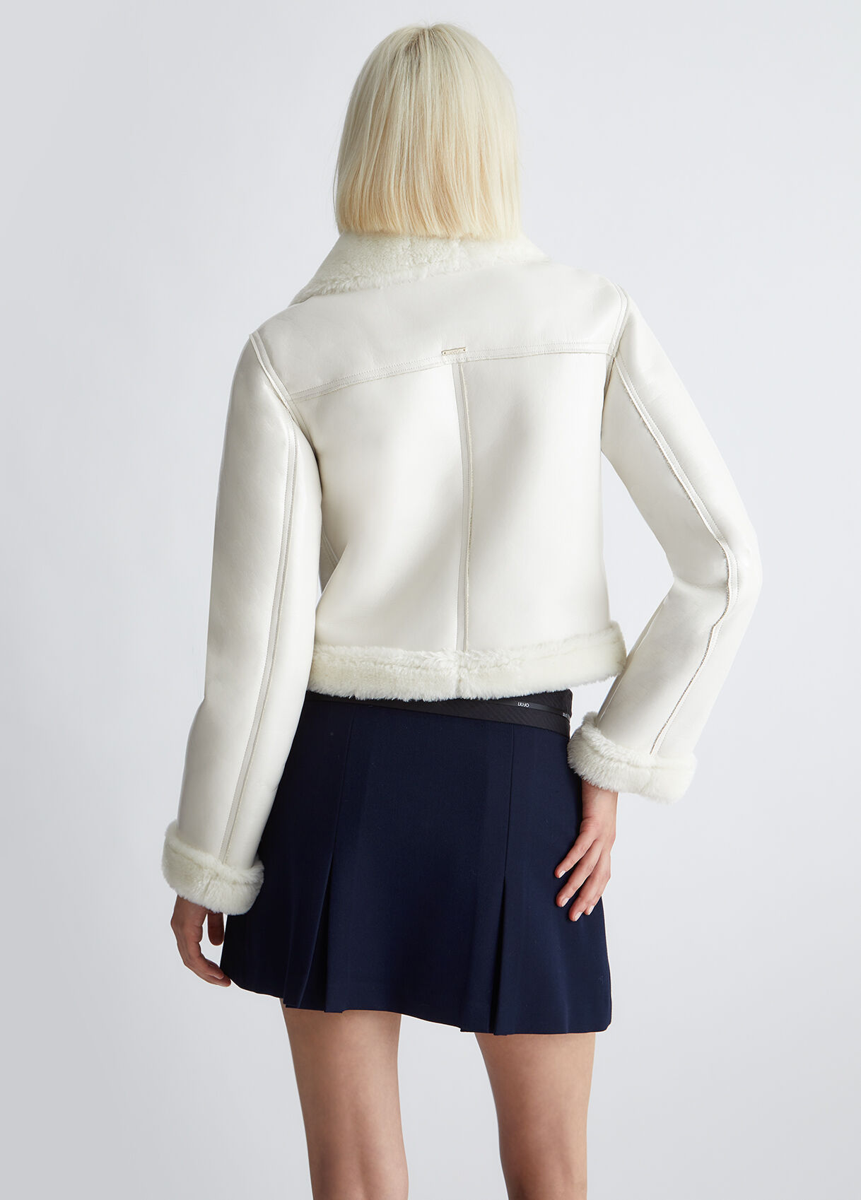 Coated fabric biker jacket