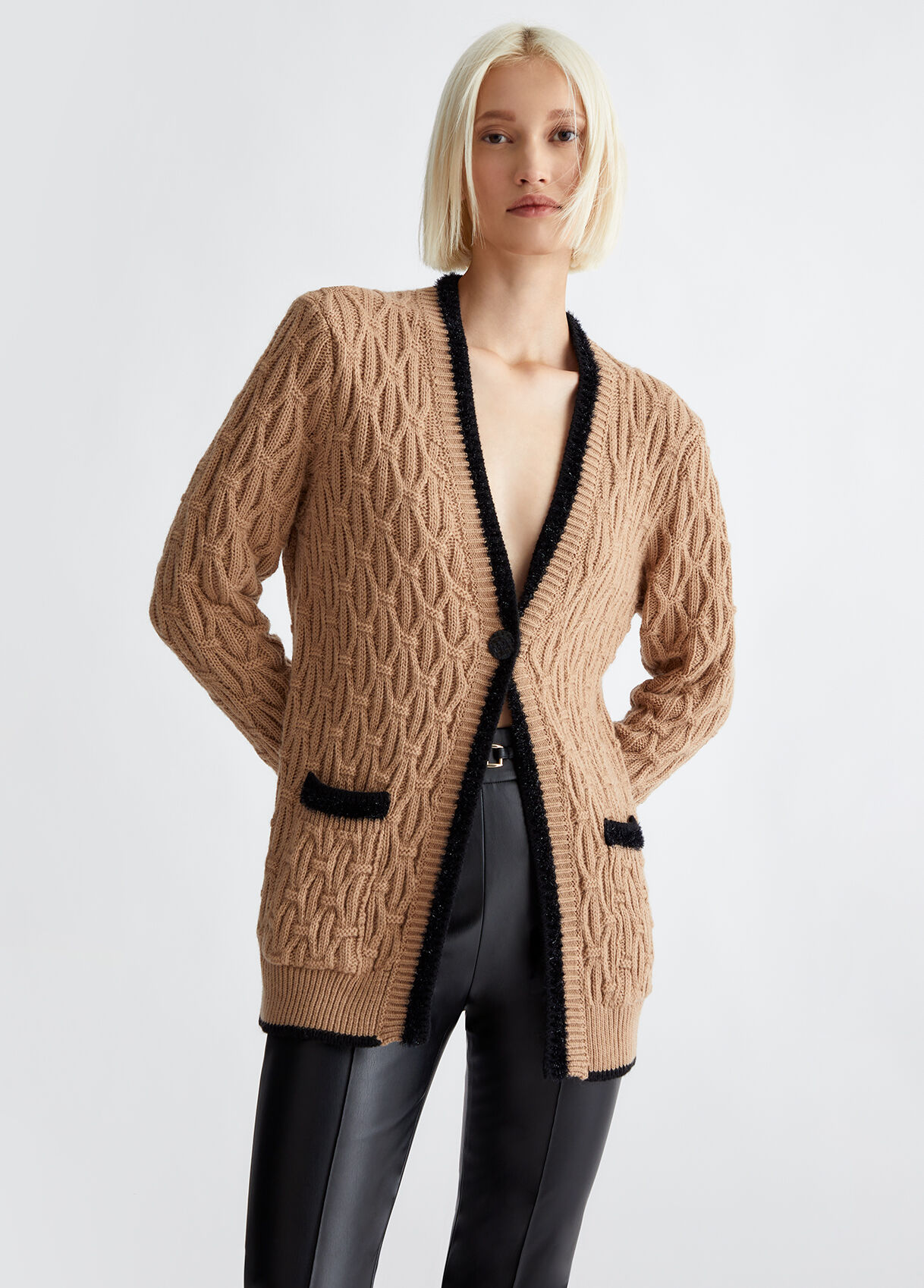Wool blend cardigan