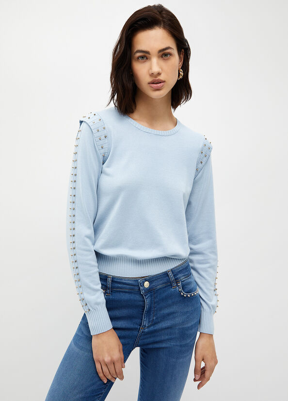 Maglia ecosostenibile con borchie